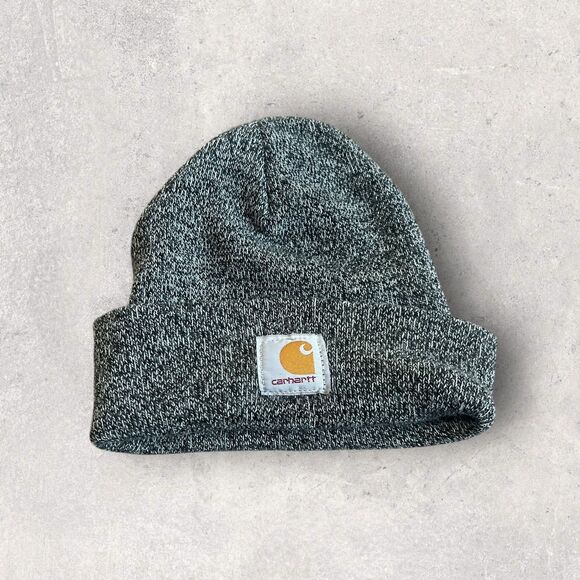 Carhartt Knit Cuffed Beanie One Size Black/White Brand New - Picture 1 of 2